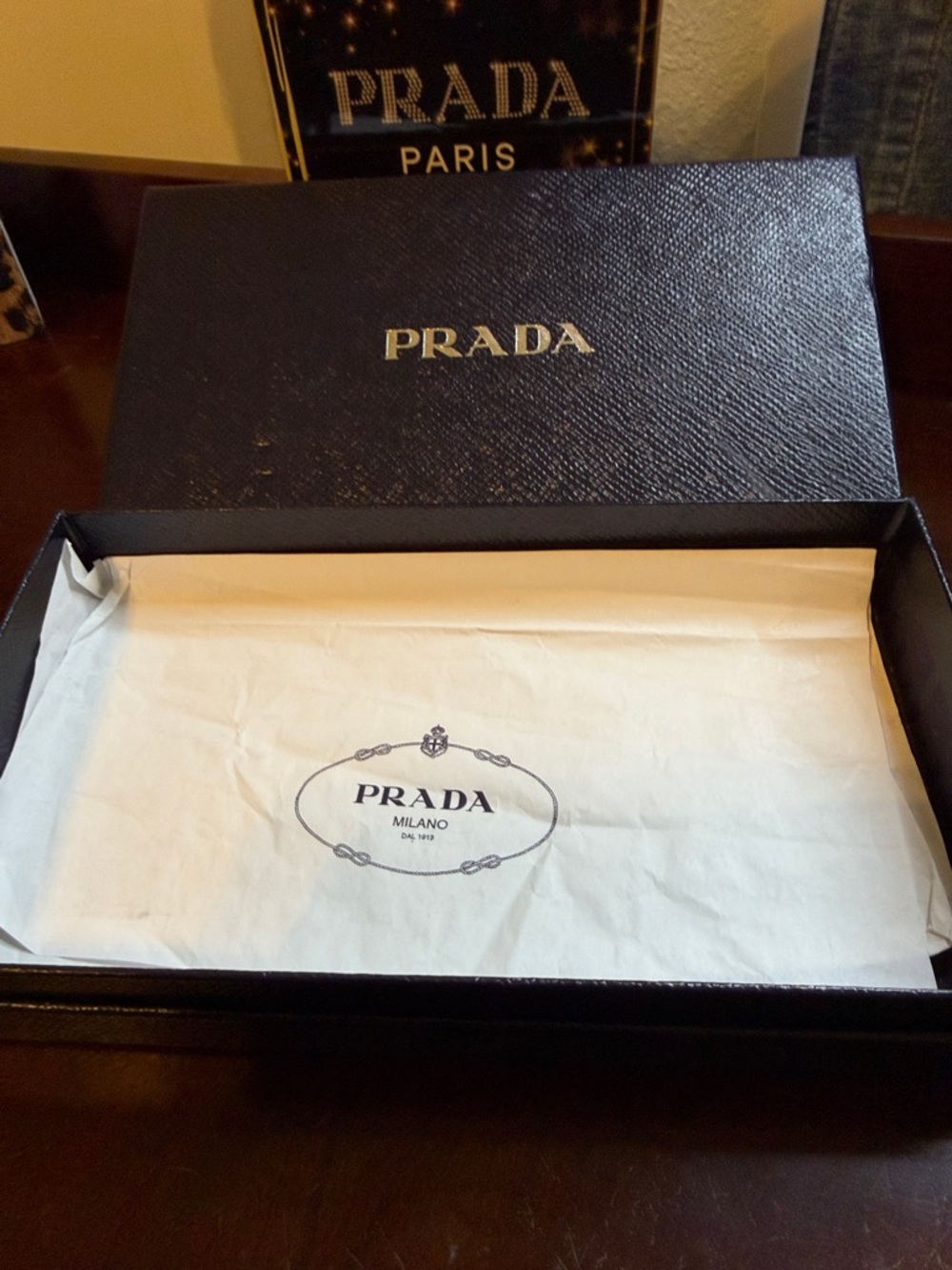 Prada Hot Pink Saffiano Bow Continental Wallet - Picture 3 of 9